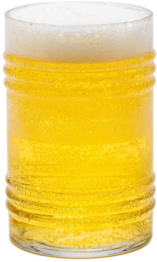 16 Ounce Craft Beer Glasses, Set of 6 Narrow Base Stout Beer Glasses - Flared, Dishwasher Safe, Clear Crystal Glass Crystal Beer Glasses, Lead Free, F